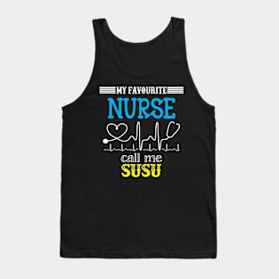 My Favorite Nurse Calls Me Susu Funny Mother's Gift Tank Top